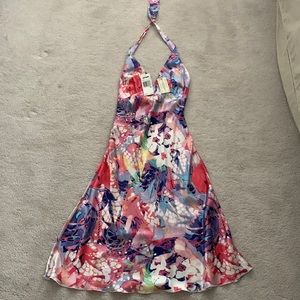 Lady Enyce Satin Halter Dress size XS